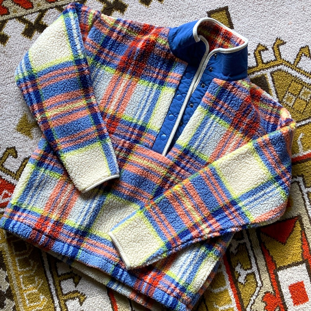 Plush Plaid Fleece Pullover